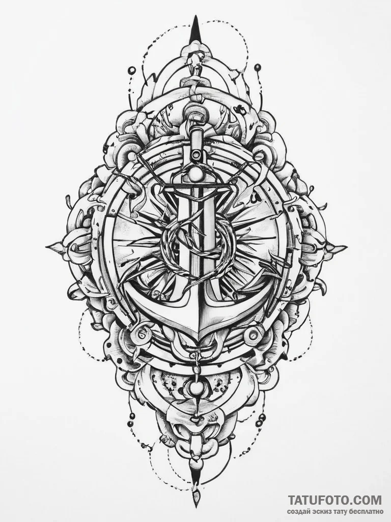 Tattoo sketch узор с черной дырой, tattoo fla... - эскиз тату (№1756281796_0, 27.08.2025 08:03) — Tatufoto.com