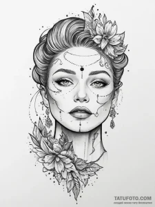 Tattoo sketch makeup brush, tattoo sketch des... - эскиз тату (№1756284556_0, 27.08.2025 08:49) — Tatufoto.com