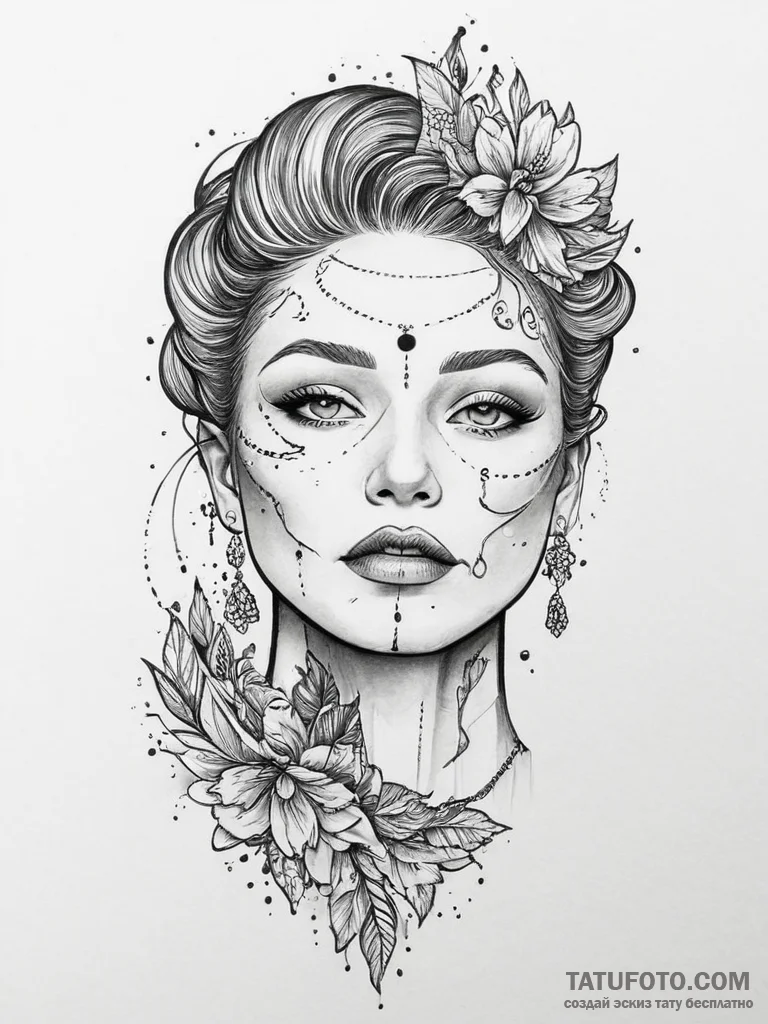 Tattoo sketch makeup brush, tattoo sketch des... - эскиз тату (№1756284556_0, 27.08.2025 08:49) — Tatufoto.com