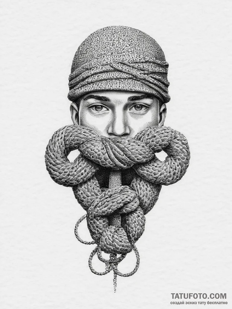 Tattoo sketch soldier with a knot, tattoo ske... - эскиз тату (№1756285740_0, 27.08.2025 09:09) — Tatufoto.com