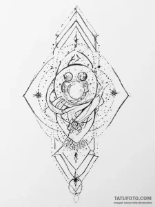 Tattoo sketch cosmic legend - эскиз тату (№1756287915_0, 27.08.2025 09:45) — Tatufoto.com