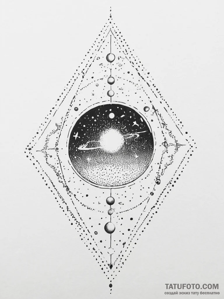 Tattoo sketch cosmic legend, artistic tattoo... - эскиз тату (№1756288508_0, 27.08.2025 09:55) — Tatufoto.com