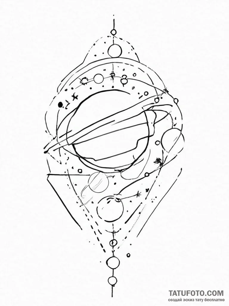 Tattoo sketch planet with a tree, tattoo draw... - эскиз тату (№1756289696_0, 27.08.2025 10:14) — Tatufoto.com