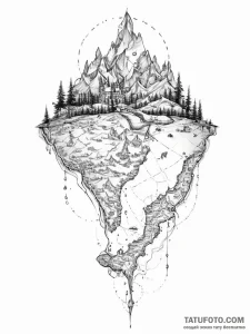 Tattoo sketch map - эскиз тату (№1756290881_0, 27.08.2025 10:34) — Tatufoto.com