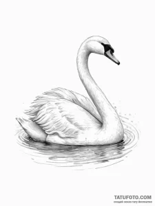 Tattoo sketch mute swan - эскиз тату (№1756292857_0, 27.08.2025 11:07) — Tatufoto.com