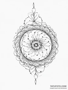Tattoo sketch spiral - эскиз тату (№1756293053_0, 27.08.2025 11:10) — Tatufoto.com