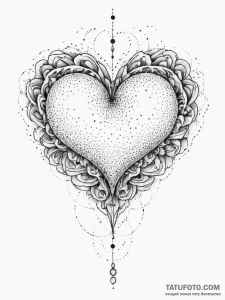 Tattoo sketch mended heart with a quote, tatt... - эскиз тату (№1756293252_0, 27.08.2025 11:14) — Tatufoto.com