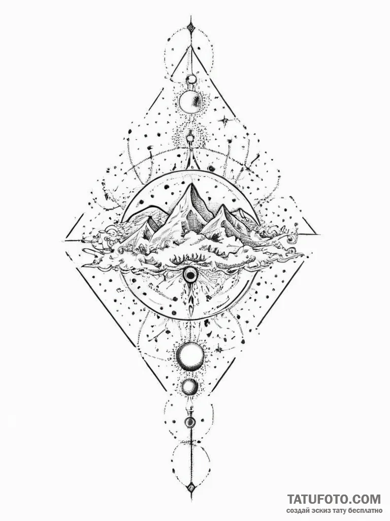 Tattoo sketch cosmic kingdom, tattoo sketch d... - эскиз тату (№1756293648_0, 27.08.2025 11:20) — Tatufoto.com