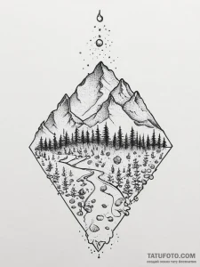 Tattoo sketch mountain, artistic tattoo sketc... - эскиз тату (№1756294446_0, 27.08.2025 11:34) — Tatufoto.com