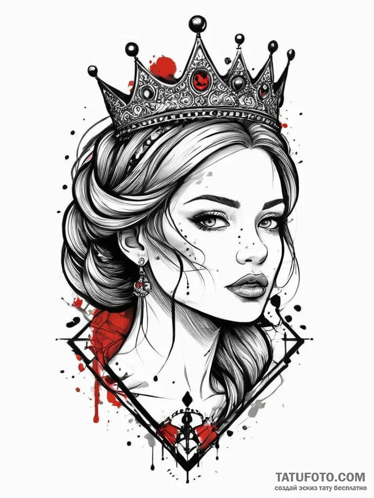 Tattoo sketch princess tattoo, ink illustrati... - эскиз тату (№1756294645_0, 27.08.2025 11:37) — Tatufoto.com