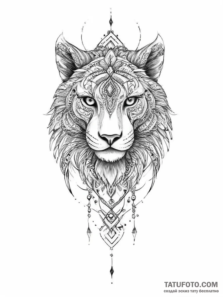 Tattoo sketch tribal животное - эскиз тату (№1756294843_0, 27.08.2025 11:40) — Tatufoto.com