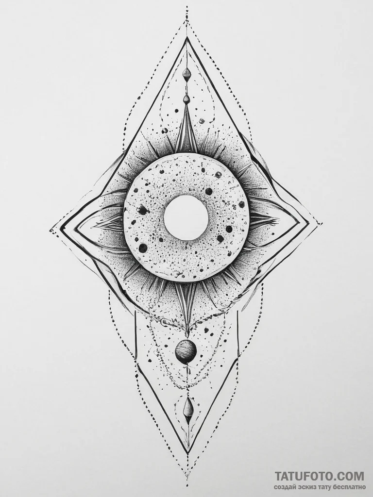 Tattoo sketch cosmic essence, tattoo drawing... - эскиз тату (№1756295637_0, 27.08.2025 11:53) — Tatufoto.com