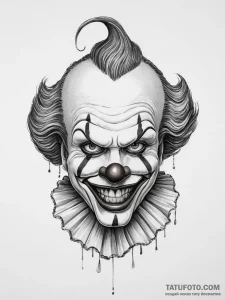 Tattoo sketch clown with a mask, tattoo drawi... - эскиз тату (№1756296421_0, 27.08.2025 12:07) — Tatufoto.com