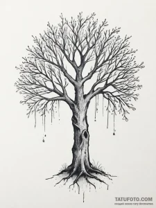 Tattoo sketch willow tree in the moonlight, t... - эскиз тату (№1756297409_0, 27.08.2025 12:23) — Tatufoto.com