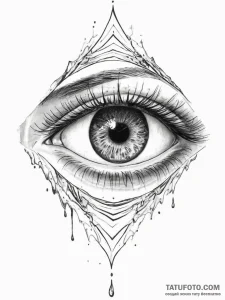 Tattoo sketch узор в виде глаза с водой, tatt... - эскиз тату (№1756297608_0, 27.08.2025 12:26) — Tatufoto.com
