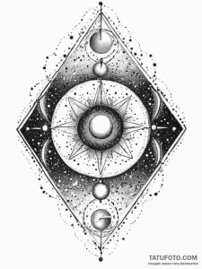 Tattoo sketch cosmic creation, tattoo flash s... - эскиз тату (№1756300604_0, 27.08.2025 13:16) — Tatufoto.com