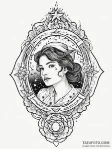 Tattoo sketch cosmic foundation, tattoo flash... - эскиз тату (№1756303167_0, 27.08.2025 13:59) — Tatufoto.com