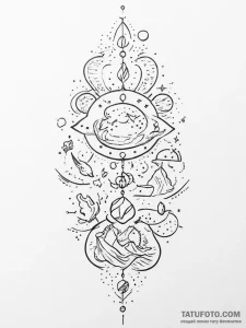 Tattoo sketch cosmic tale, tattoo flash sheet... - эскиз тату (№1756306539_0, 27.08.2025 14:55) — Tatufoto.com