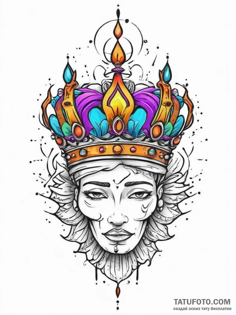 Tattoo sketch crown, tattoo flash sheet desig... - эскиз тату (№1756307894_0, 27.08.2025 15:18) — Tatufoto.com