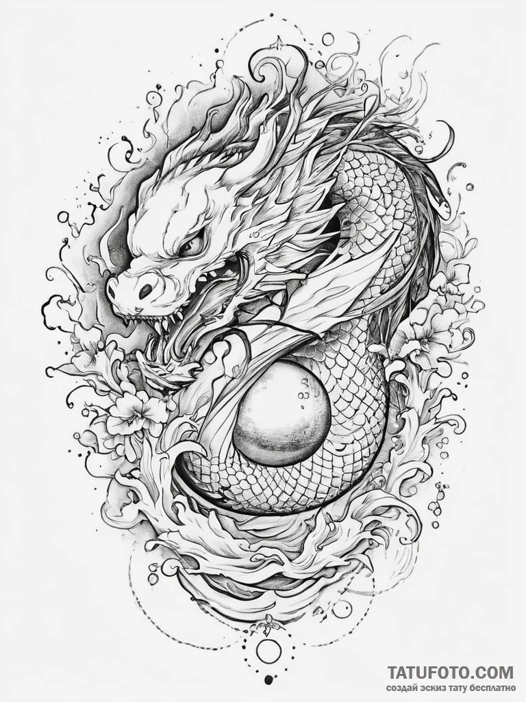 Tattoo sketch magic orb, concept art for tatt... - эскиз тату (№1756308663_0, 27.08.2025 15:31) — Tatufoto.com