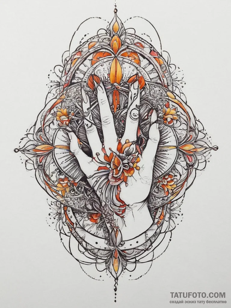 Tattoo sketch hands with a needle, tattoo dra... - эскиз тату (№1756310631_0, 27.08.2025 16:03) — Tatufoto.com