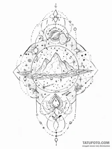 Tattoo sketch cosmic realm - эскиз тату (№1756312009_0, 27.08.2025 16:26) — Tatufoto.com