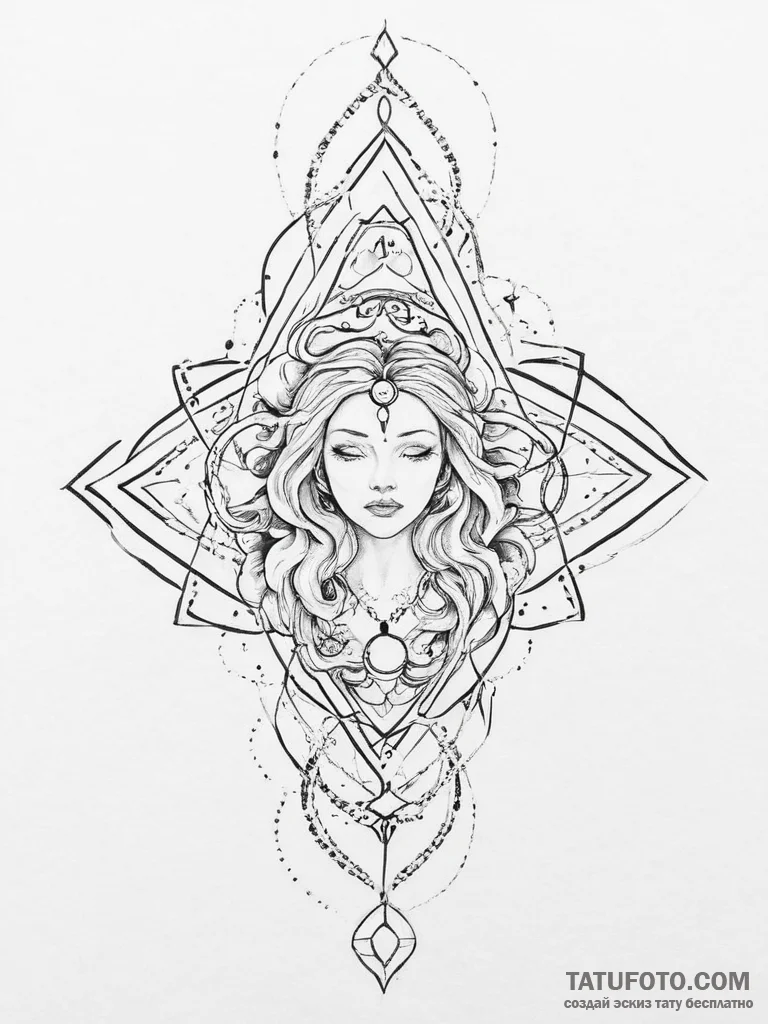 Tattoo sketch cosmic entity - эскиз тату (№1756312204_0, 27.08.2025 16:30) — Tatufoto.com