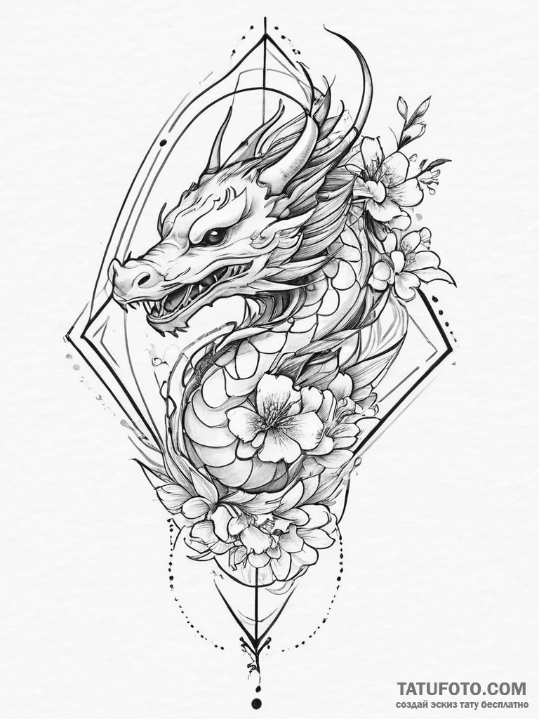 Tattoo sketch геометрическая голова животного... - эскиз тату (№1756313386_0, 27.08.2025 16:49) — Tatufoto.com