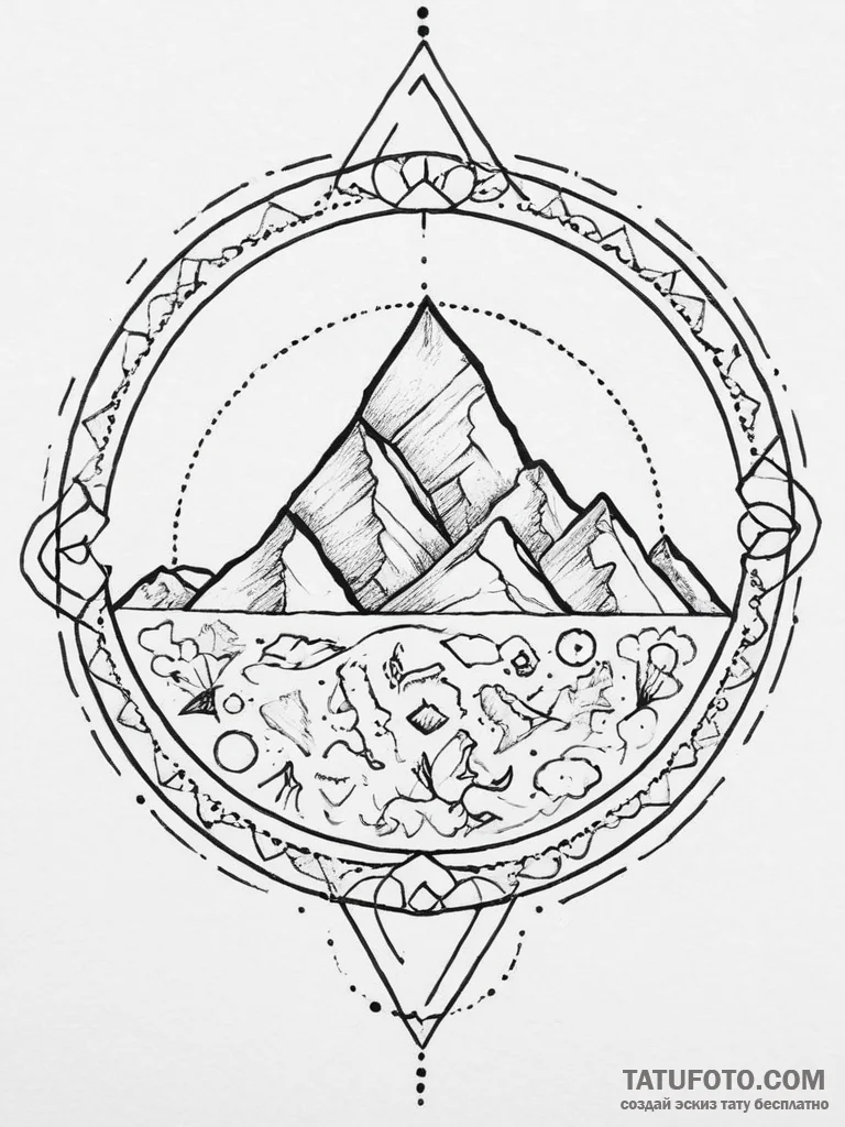 Tattoo sketch geometric круг, tattoo line art... - эскиз тату (№1756314416_0, 27.08.2025 17:06) — Tatufoto.com