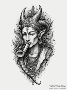 Tattoo sketch radegast, the god of hospitalit... - эскиз тату (№1756314625_0, 27.08.2025 17:10) — Tatufoto.com