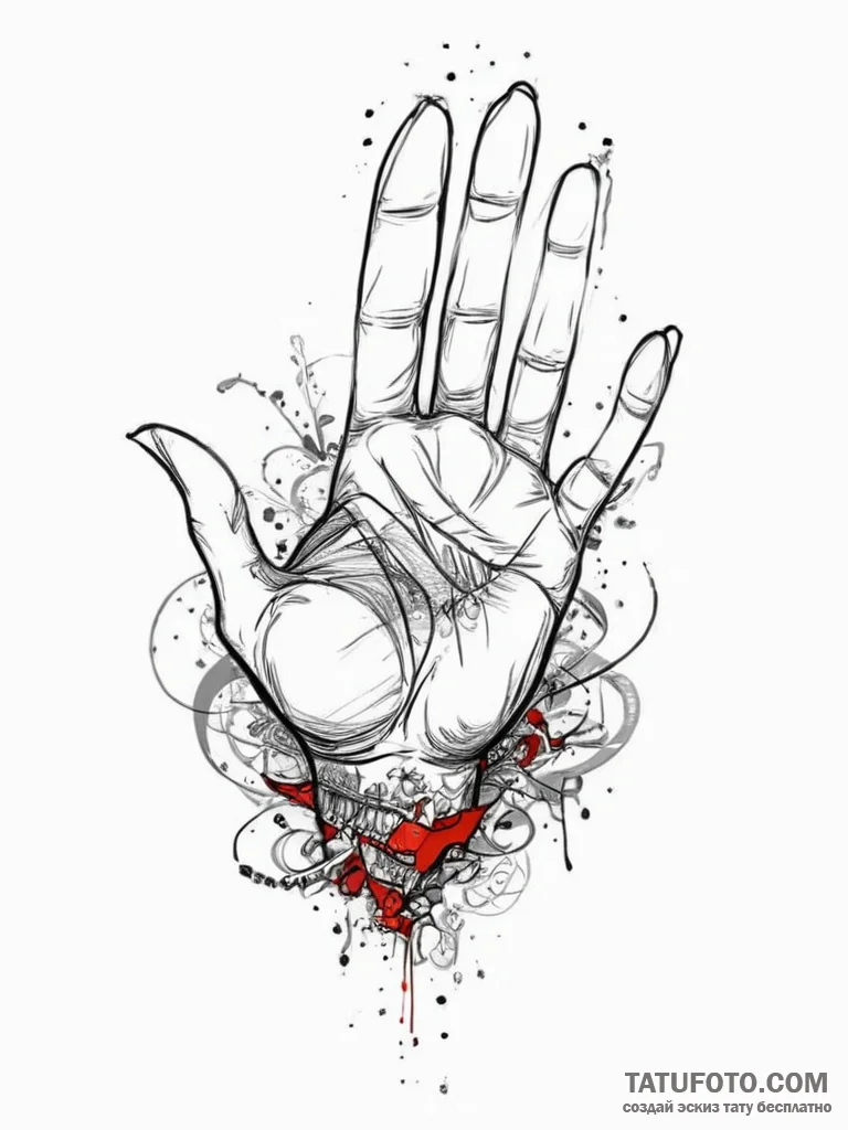 Tattoo sketch blessed portrayal, concept art... - эскиз тату (№1756316203_0, 27.08.2025 17:36) — Tatufoto.com