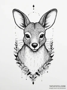 Tattoo sketch wallaby, tattoo flash sheet des... - эскиз тату (№1756316403_0, 27.08.2025 17:40) — Tatufoto.com