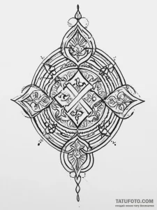 Tattoo sketch hindu swastika, tattoo flash sh... - эскиз тату (№1756316799_0, 27.08.2025 17:46) — Tatufoto.com