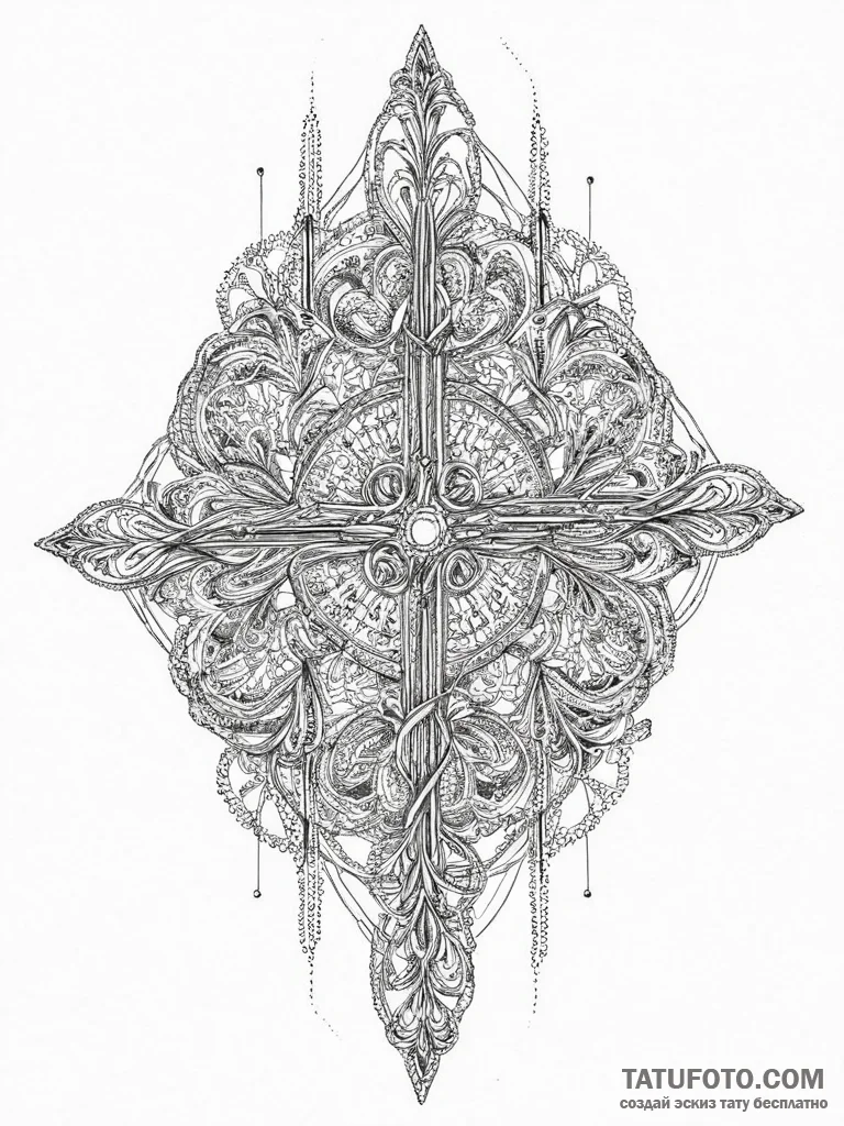 Tattoo sketch knitting a pair of knitting nee... - эскиз тату (№1756317590_0, 27.08.2025 17:59) — Tatufoto.com
