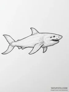 Tattoo sketch cookiecutter shark - эскиз тату (№1756317789_0, 27.08.2025 18:03) — Tatufoto.com