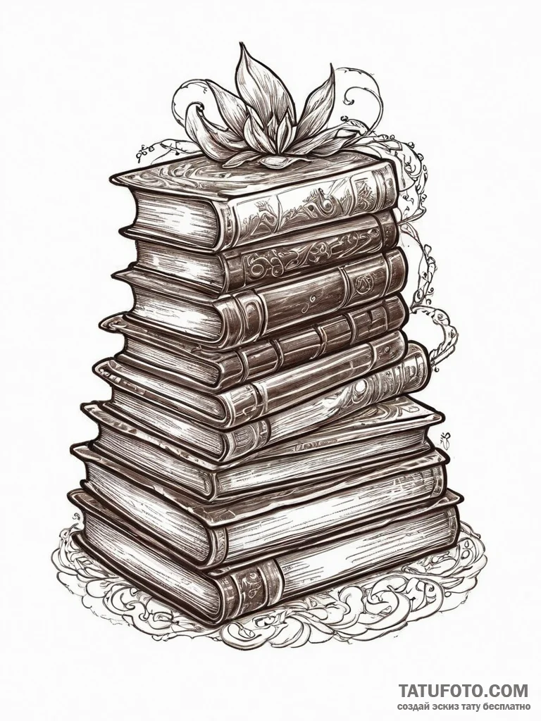 Tattoo sketch librarian books on a shelf, ink... - эскиз тату (№1756318980_0, 27.08.2025 18:23) — Tatufoto.com