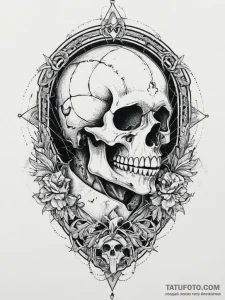 Tattoo sketch knight with a skull, artistic t... - эскиз тату (№1756322161_0, 27.08.2025 19:16) — Tatufoto.com