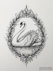 Tattoo sketch swan tattoo, tattoo flash sheet... - эскиз тату (№1756323149_0, 27.08.2025 19:32) — Tatufoto.com
