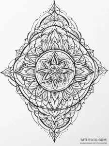 Tattoo sketch узор в виде глаза с огнем, tatt... - эскиз тату (№1756325577_0, 27.08.2025 20:12) — Tatufoto.com