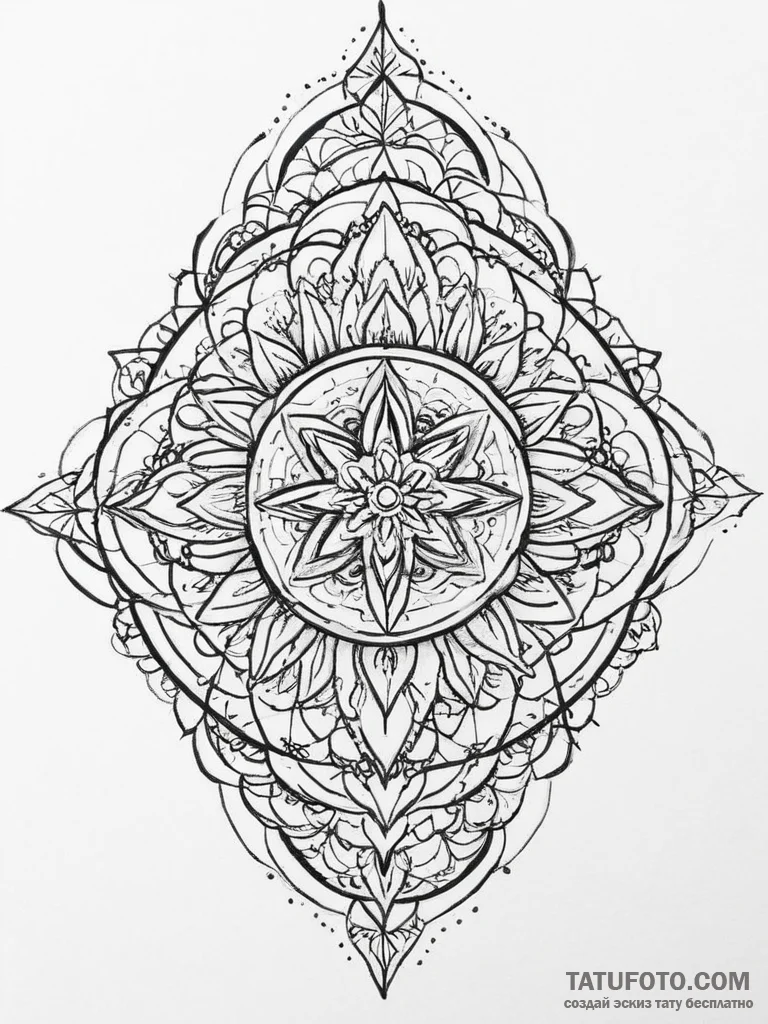 Tattoo sketch узор в виде глаза с огнем, tatt... - эскиз тату (№1756325577_0, 27.08.2025 20:12) — Tatufoto.com