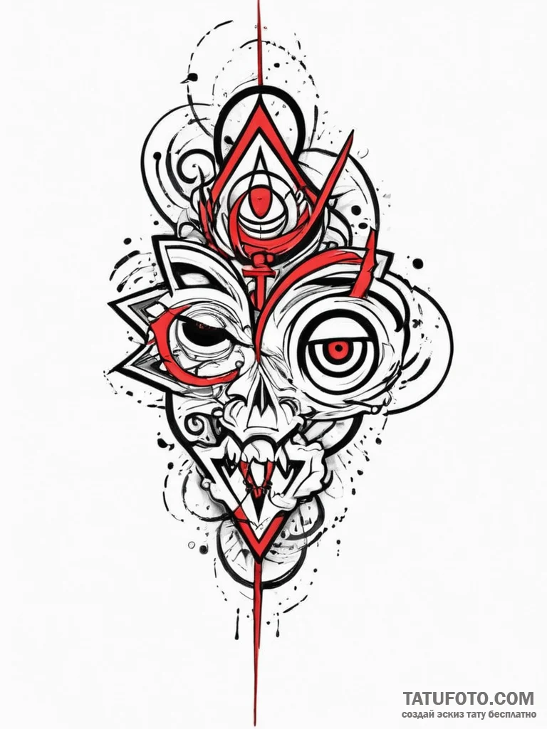 Tattoo sketch voodoo loa symbols, tattoo sket... - эскиз тату (№1756326773_0, 27.08.2025 20:32) — Tatufoto.com