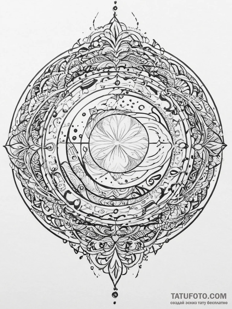 Tattoo sketch cosmic sphere, tattoo sketch de... - эскиз тату (№1756328576_0, 27.08.2025 21:02) — Tatufoto.com