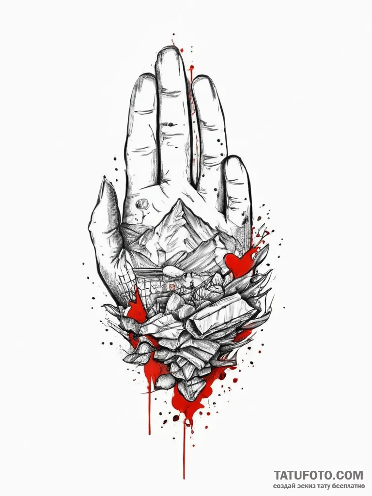 Tattoo sketch stone, artistic tattoo sketch,... - эскиз тату (№1756330383_0, 27.08.2025 21:33) — Tatufoto.com