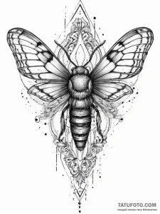 Tattoo sketch death's-head moth, concept art... - эскиз тату (№1756331396_0, 27.08.2025 21:49) — Tatufoto.com