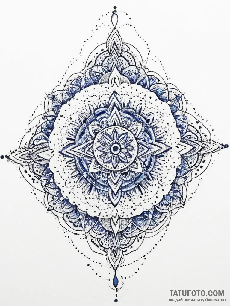 Tattoo sketch blue, concept art for tattoo, d... - эскиз тату (№1756331796_0, 27.08.2025 21:56) — Tatufoto.com