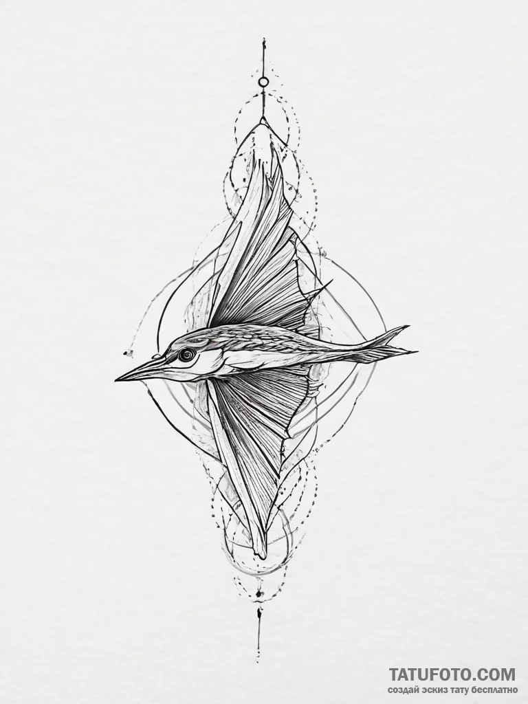 Tattoo sketch pike, artistic tattoo sketch, f... - эскиз тату (№1756332192_0, 27.08.2025 22:03) — Tatufoto.com