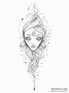 Tattoo sketch cosmic ghost, artistic tattoo s... - эскиз тату (№1756333816_0, 27.08.2025 22:30) — Tatufoto.com