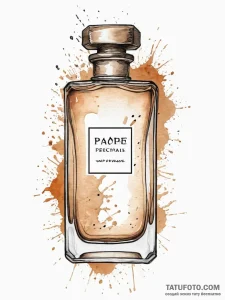 Tattoo sketch perfume bottle, concept art for... - эскиз тату (№1756395317_0, 28.08.2025 15:35) — Tatufoto.com