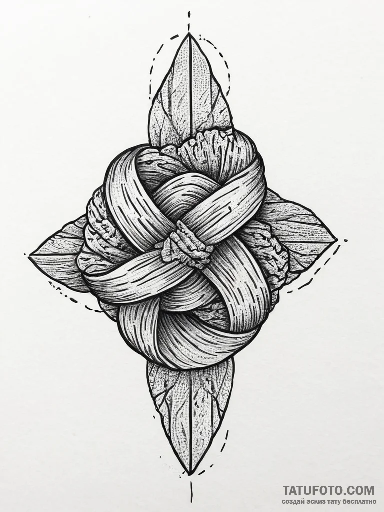 Tattoo sketch knot, tattoo sketch design, mut... - эскиз тату (№1756398478_0, 28.08.2025 16:27) — Tatufoto.com