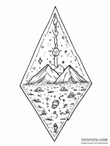 Tattoo sketch cosmic soil, ink illustration f... - эскиз тату (№1756399277_0, 28.08.2025 16:41) — Tatufoto.com